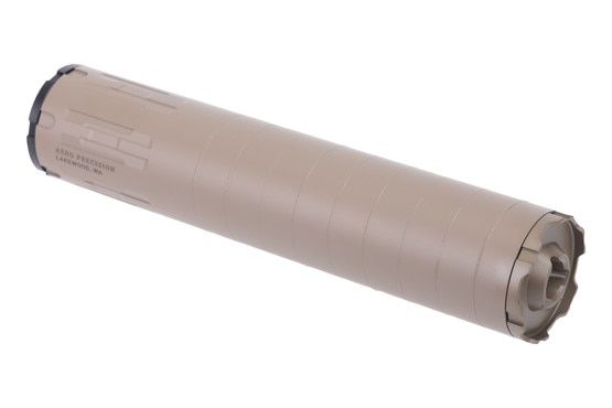 Aero Precision FDE LAHAR-30L Suppressor is made from stainless steel and iconel